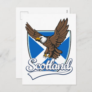 Cartão Postal De Festividades Logotipo viagem da Escócia