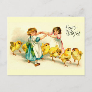 Cartão Postal De Festividades London Bridge Felz pascoa Cute Vintage