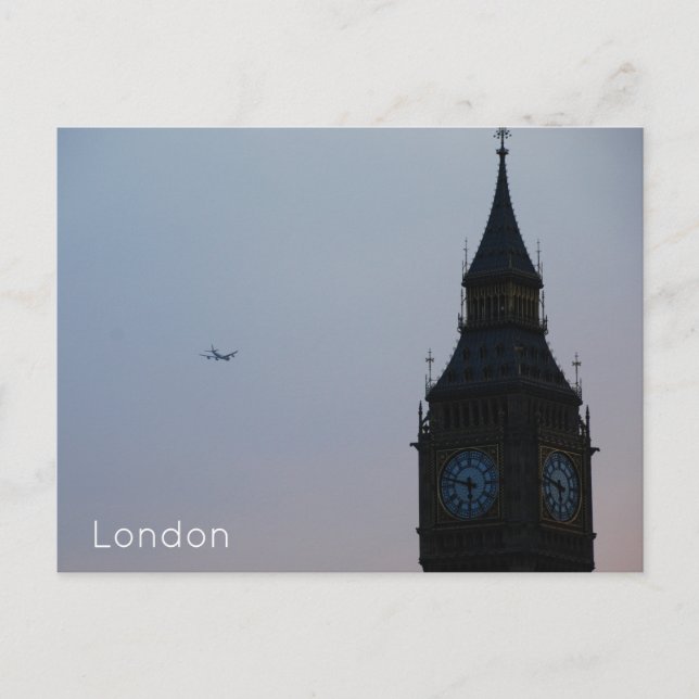 Cartão Postal De Festividades Londres - Casas do Parlamento (Frente)