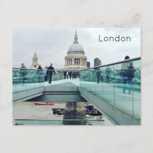 Cartão Postal De Festividades Londres - Catedral de Paul Rua