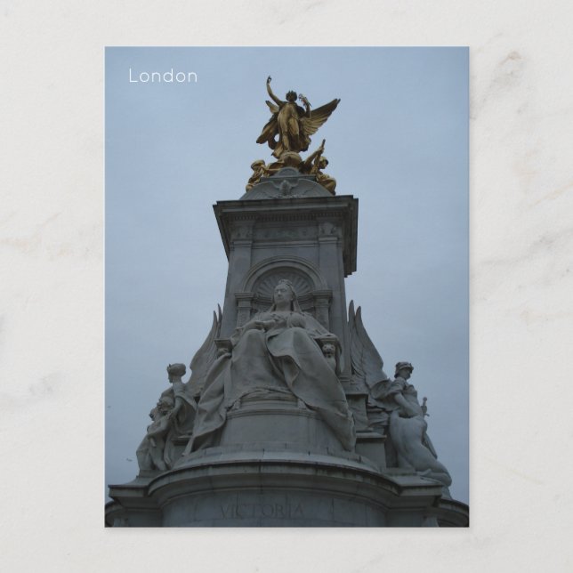 Cartão Postal De Festividades Londres - Memorial Victoria (Frente)