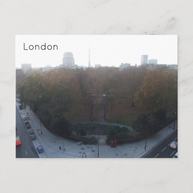 Cartão Postal De Festividades Londres - Russell Square (Frente)