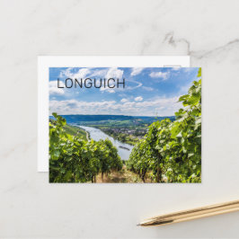 Cartão Postal De Festividades Longuich Moselle Vineyard Panorama Alemanha