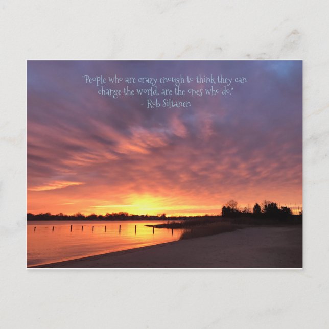 Cartão Postal De Festividades Louco De Mudar O Mundo (Frente)