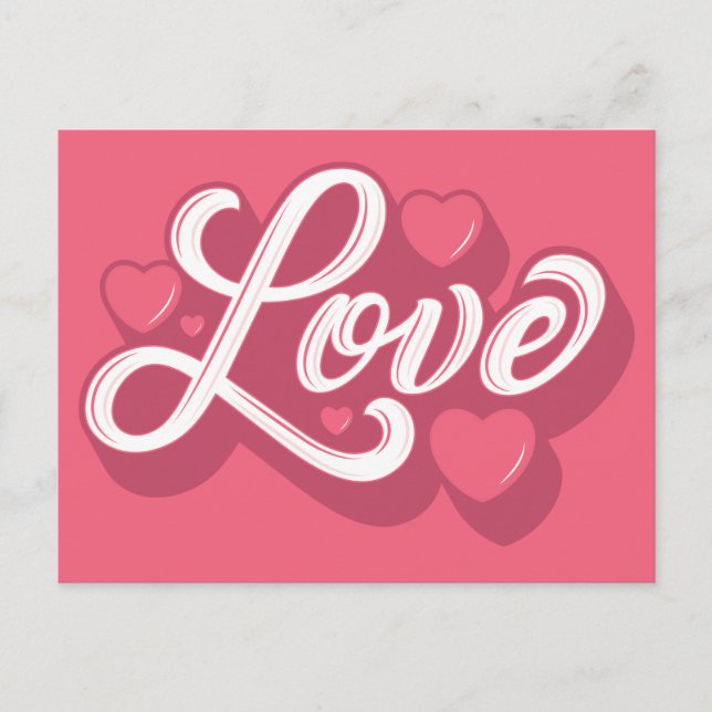 Cartão Postal De Festividades LOVE / Postcard (Frente)