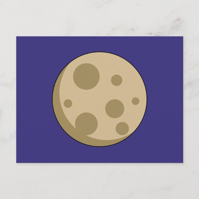 Cartão Postal De Festividades Lua cheia (Frente)