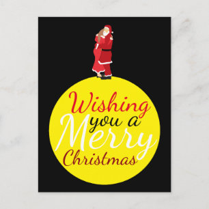 Cartão Postal De Festividades Lua De Natal Desejando A Você Um Feliz Holandês De