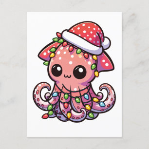 Cartão Postal De Festividades Lula colossal Animais de inverno Feliz Natal