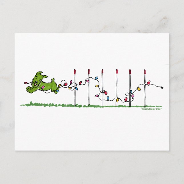 Cartão Postal De Festividades Luzes de Natal agilizadas (Frente)