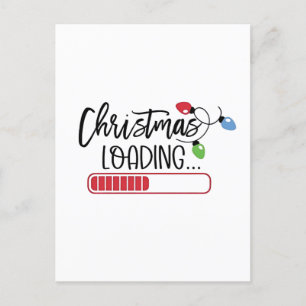 Cartão Postal De Festividades Luzes de Natal Carregando Xmas