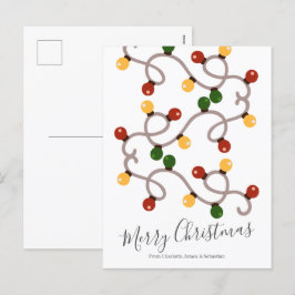 Cartão Postal De Festividades Luzes de Natal Personalizadas