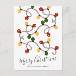 Cartão Postal De Festividades Luzes de Natal Personalizadas