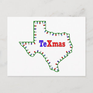 Cartão Postal De Festividades Luzes de TeXmas