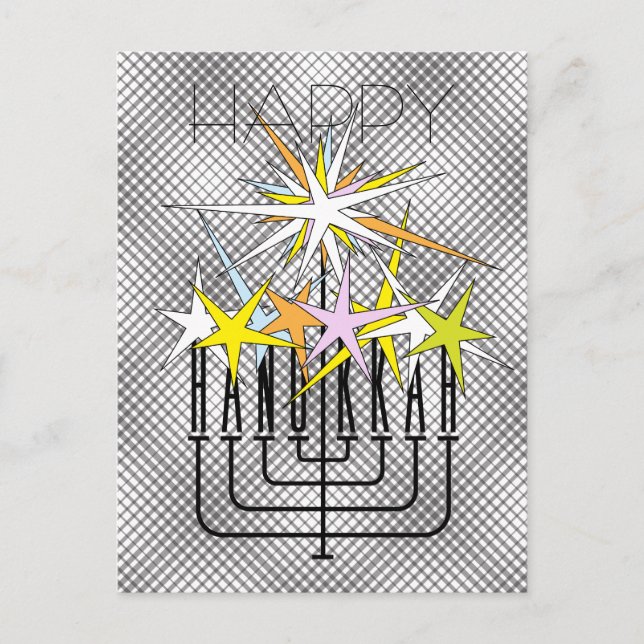 CARTÃO POSTAL DE FESTIVIDADES LUZES HANUKKAH (Frente)