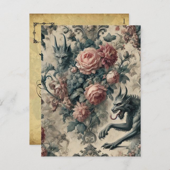 Cartão Postal De Festividades Lycans & Lullabies - Design gótica vitoriana (Frente/Verso)