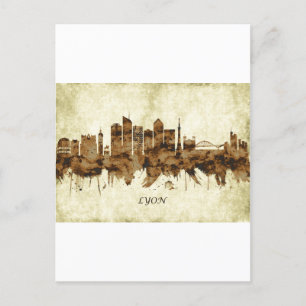 Cartão Postal De Festividades Lyon França Cityscape