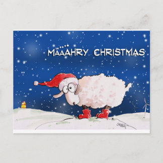 Cartão Postal De Festividades Määähry Christmas