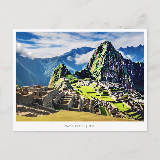 Cartão Postal De Festividades Machu Picchu, Peru (Frente)