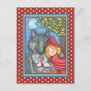 CARTÃO POSTAL DE FESTIVIDADES MADEIRA VERMELHA, OS LOBOS PRECISAM DE ABRAÇOS DEM
