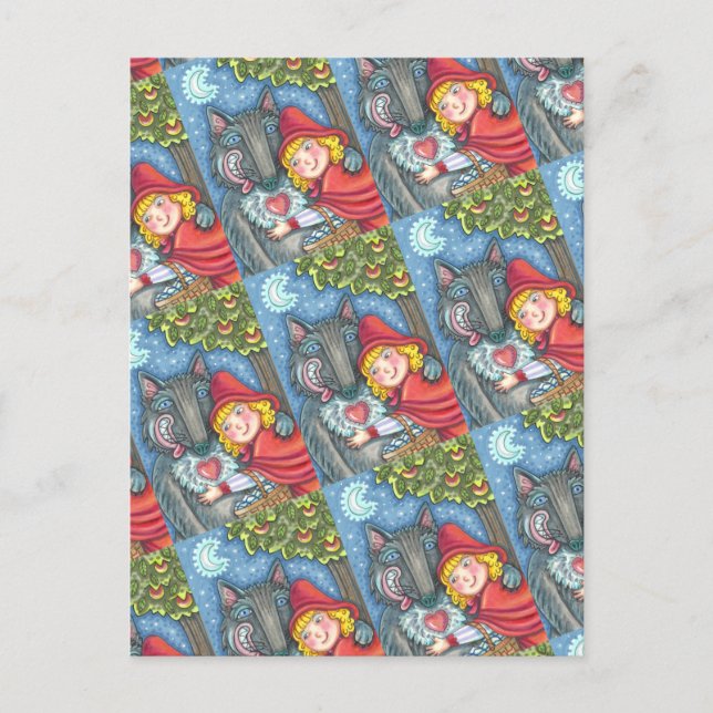 CARTÃO POSTAL DE FESTIVIDADES MADEIRA VERMELHA, OS LOBOS PRECISAM DE ABRAÇOS DEM (Frente)