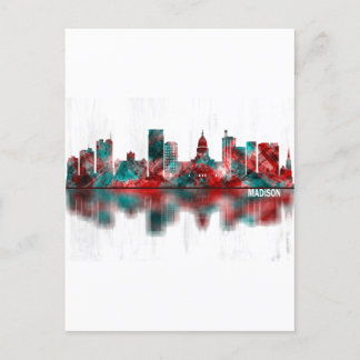 Cartão Postal De Festividades Madison Wisconsin Skyline