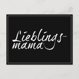 Cartão Postal De Festividades Mãe favorita - branco 00001