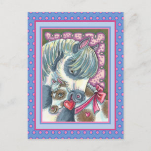 CARTÃO POSTAL DE FESTIVIDADES MÃE PONY E NAMORADOS CHEIO, CAVALO BONITO