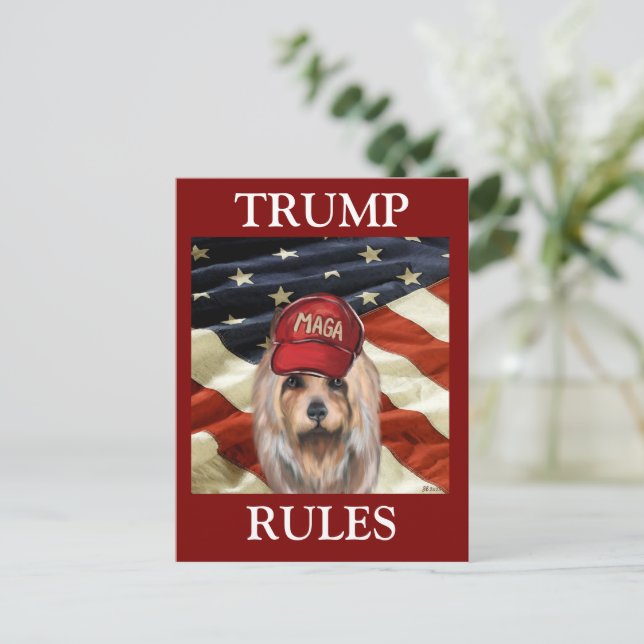 CARTÃO POSTAL DE FESTIVIDADES MAGA AUSTRALIAN TERRIER (Em pé/Frente)