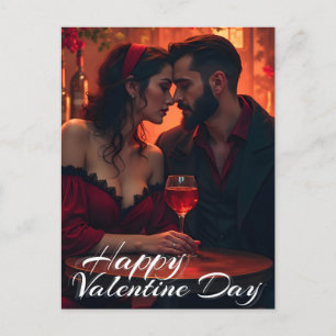 Cartão Postal De Festividades Magia do dia de os namorados com alternância român