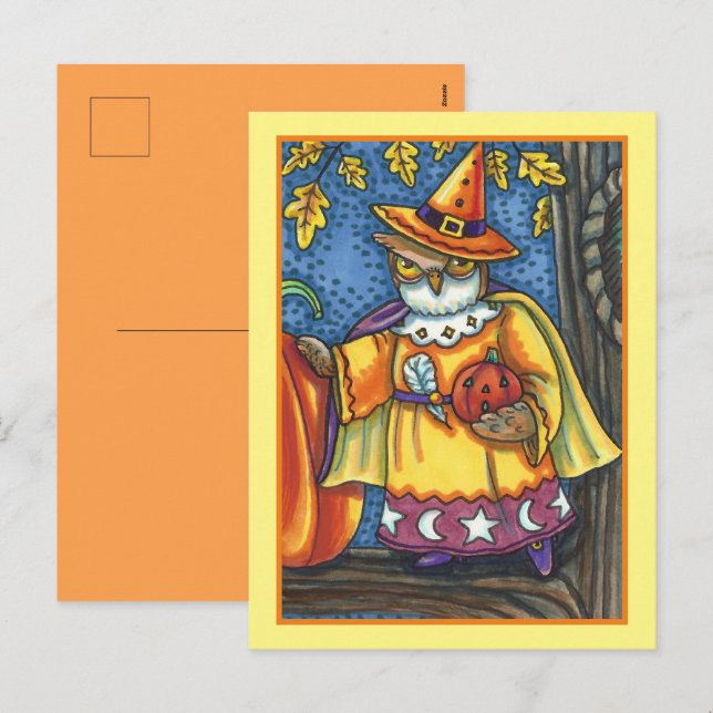CARTÃO POSTAL DE FESTIVIDADES MÁGICAS E HORAS MÁGICAS, ASSISTENTE DE OWL (Frente/Verso)