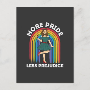 Cartão Postal De Festividades Mais Orgulho Menos Preconceito do Orgulho LGBT Mês