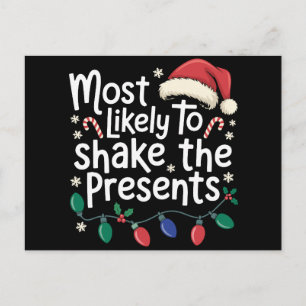 Cartão Postal De Festividades Mais Propenso a Sacudir os Presentes Natal Xmas