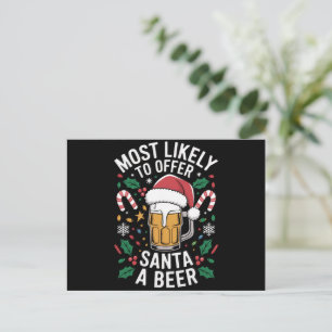 Cartão Postal De Festividades Mais provável de oferecer Papais noeis que coincid