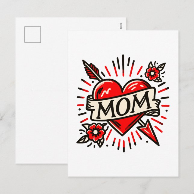 CARTÃO POSTAL DE FESTIVIDADES MAMÃE (Frente/Verso)