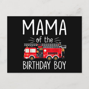 Cartão Postal De Festividades Mamãe do Aniversário do Bombeiro Fa