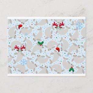 Cartão Postal De Festividades manateado de Natal