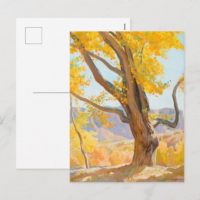 Cartão Postal De Festividades Manhã de outubro por Maynard Dixon (Frente/Verso)