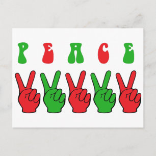 Cartão Postal De Festividades Mãos de Paz do Xmas