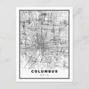 Cartão Postal De Festividades Mapa Columbus