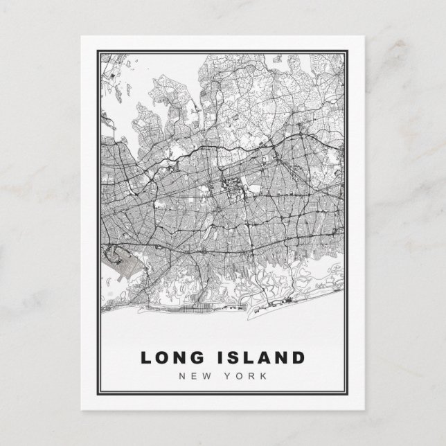 Cartão Postal De Festividades Mapa da Ilha Longa (Frente)