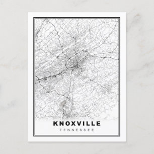Cartão Postal De Festividades Mapa de Knoxville