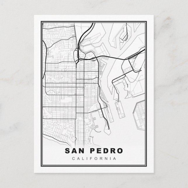 Cartão Postal De Festividades Mapa de San Pedro (Frente)