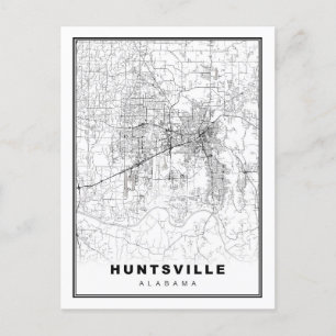Cartão Postal De Festividades Mapa Huntsville