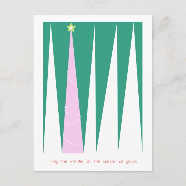 Cartão Postal De Festividades Maravilha da Árvore de Natal da temporada (Frente)