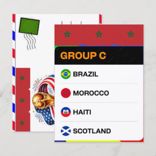 Cartão Postal De Festividades Marrocos Futebol 2026: Atlas Lions Pronto para a G