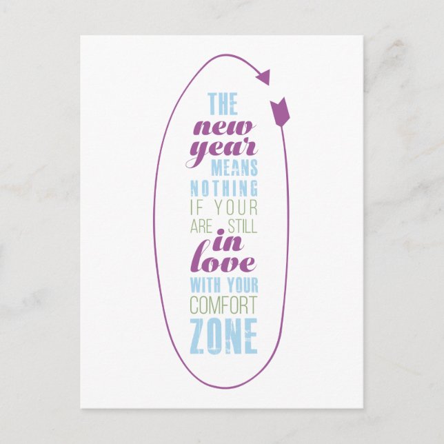 Cartão Postal De Festividades Marsala  New Year Inspirational Quote Typography (Frente)