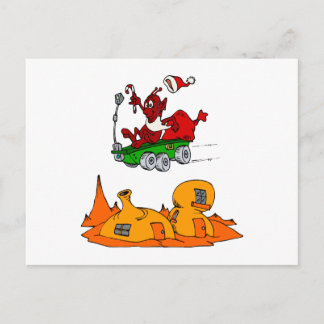 Cartão Postal De Festividades Martian Santa rover