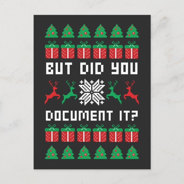 Cartão Postal De Festividades Mas Você Documentou isso (Frente)