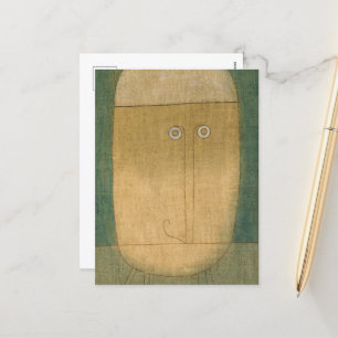 Cartão Postal De Festividades Máscara do Medo por Paul Klee