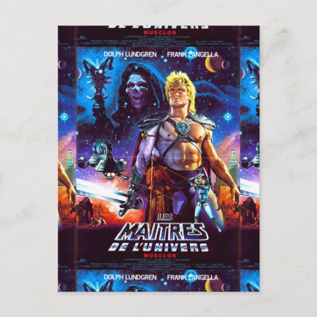 Cartão Postal De Festividades Masters Of The Universe 80s Movie He Man Scifi (Frente)